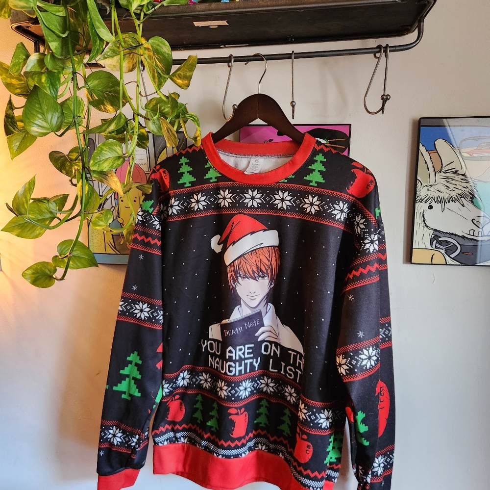 Anime Death Note Naughty List Ugly Christmas Sweater